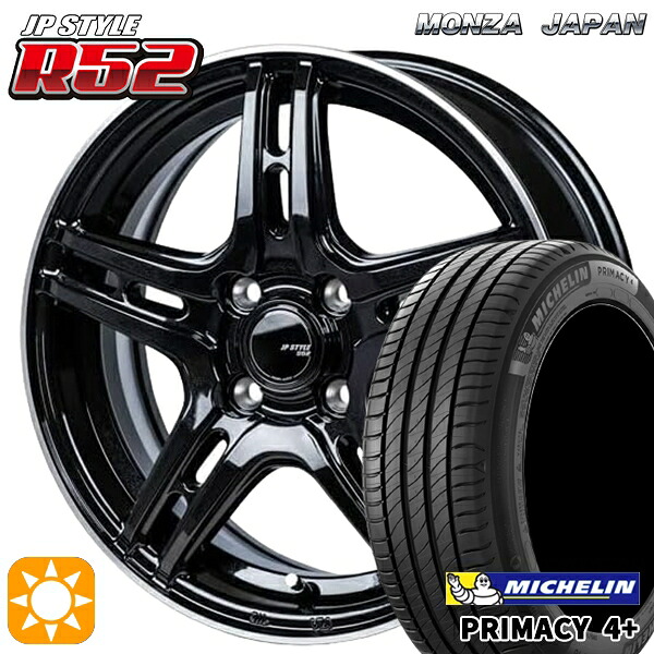 【取付対象】ライズ ロッキー 195/65R16 92H ミシュラン プライマシー4プラス モンツァ JPスタイル R52 16インチ 6.0J 4H100 サマータイヤホイールセット