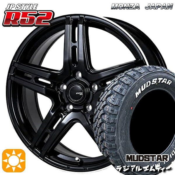 【取付対象】エルグランド クロスロード 215/65R16 109/107R マッドスター ラジアル M/T ホワイトレター モンツァ JPスタイル R52 16インチ 6.5J 5H114.3 サマータイヤホイールセット ｜エムオートギャラリー