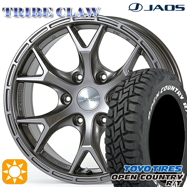 【取付対象】265/65R17 112Q トーヨー オープンカントリー R/T ホワイトレター ジャオス トライブ クロウ ガンメタリック 17インチ 7.5J 6H139.7 サマータイヤホイールセット