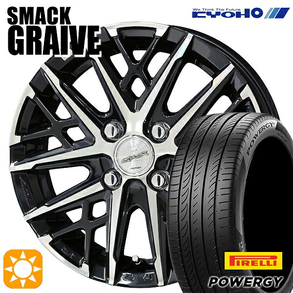 【取付対象】アクア ヤリス 185/60R15 84H ピレリ パワジー KYOHO スマック グレイブ 15インチ 5.5J 4H100 +38サマータイヤホイールセット |エムオートギャラリー