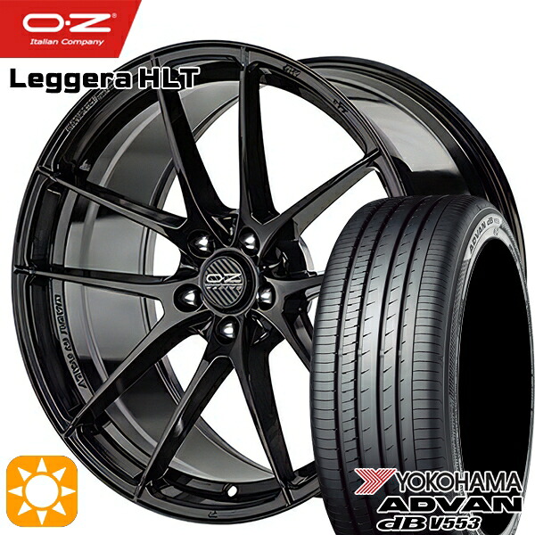 【取付対象】ベンツ Aクラス/CLA 225/45R18 95W XL ヨコハマ アドバンデシベル V553 OZ レッジェーラ HLT グロスブラック 18インチ 8.0J 5H112 サマータイヤホイールセット |エムオートギャラリー