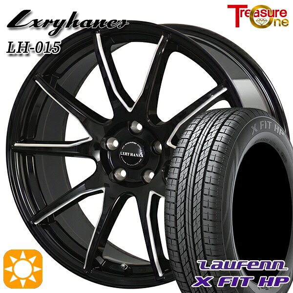 【取付対象】アウトランダー デリカD5 225/55R18 98V ラウフェン X FIT HP LA41 トレジャーワン ラグジーヘインズ LH015 ブラックマシニングポリッシュ 18インチ 8.0J 5H114.3 サマータイヤホイールセット
