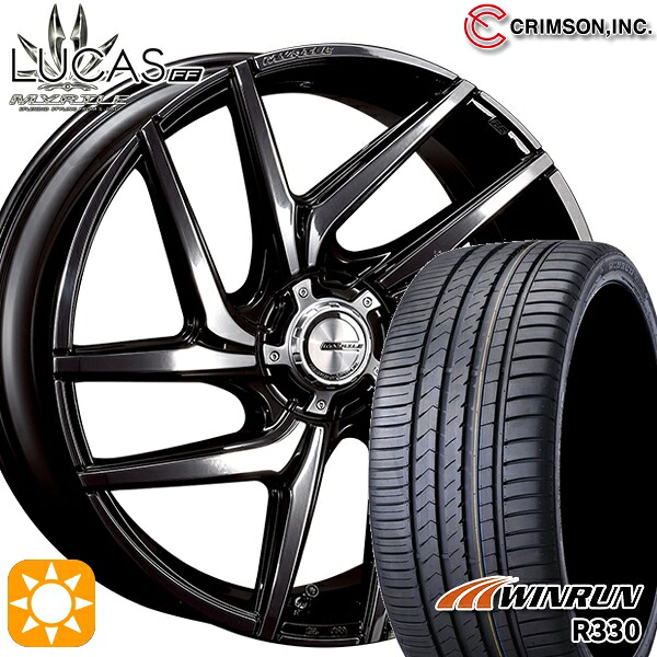 【取付対象】245/35R20 95W XL ウィンラン R330 クリムソン マーテル ルーカスFF ブラックメタルコート 20インチ 8.5J 5H114.3 サマータイヤホイールセット |エムオートギャラリー