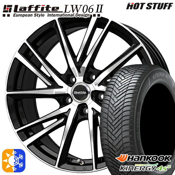 225/40R18 92Y XL ハンコック KInERGy 4s 2 (H750) HotStuff ラフィット LW06-2 BK/P 18インチ 7.0J 5H114.3 オールシーズンタイヤホイールセット ｜エムオートギャラリー 97,405円