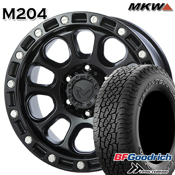 【取付対象】265/65R17 112T ORWL BFグッドリッチ トレールテレーン MKW M204 ブラックキャット 17インチ 8.0J 6H139.7 サマータイヤホイールセット