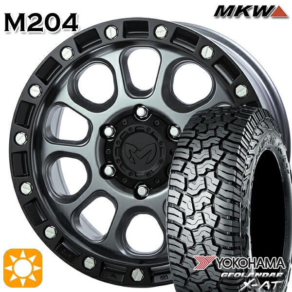 【取付対象】265/65R17 ヨコハマ ジオランダー X-AT G016 MKW M204 ドライグレー 17インチ 8.0J 6H139.7 サマータイヤホイールセット