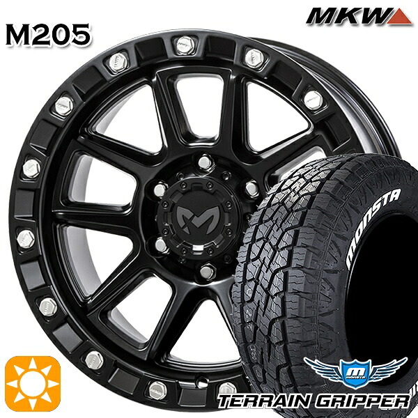 【取付対象】265/70R17 115T モンスタ テレーングリッパー MKW MK-46 M/L+ ブラックキャット 17インチ 8.5J 6H139.7 サマータイヤホイールセット