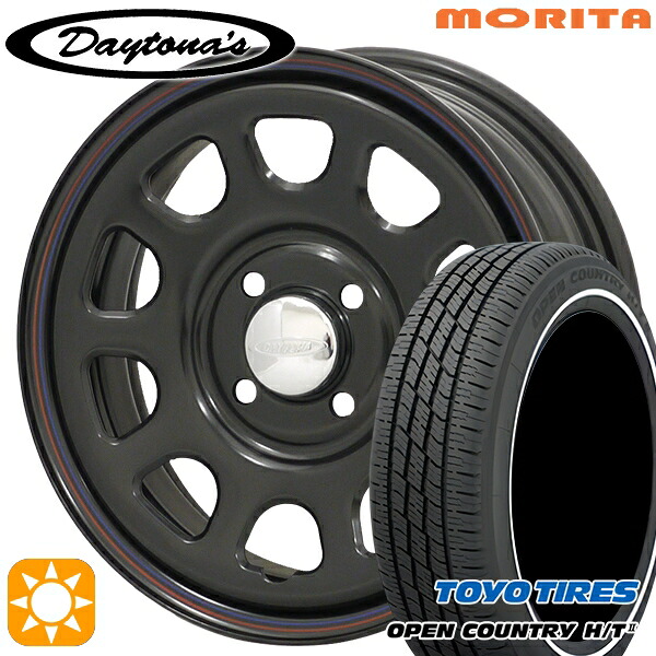【取付対象】ソリオ タフト 165/65R15 81H トーヨー オープンカントリー H/T2 WR MRT DAYTONA'S G2 デイトナズ ブラック 15インチ 5.0J 4H100 サマータイヤホイールセット
