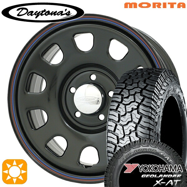 【取付対象】デリカD5 235/70R16 104/101Q OWL ヨコハマ ジオランダー X-AT G016 アウトラインホワイトレター MRT DAYTONA'S G2 デイトナズ ブラック 16インチ 7.0J 5H114.3 サマータイヤホイールセット
