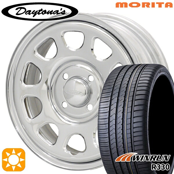 【取付対象】155/65R14 75T ウィンラン R330 MRT DAYTONA'S G2 デイトナズ クローム 14インチ 5.0J 4H100 サマータイヤホイールセット |エムオートギャラリー