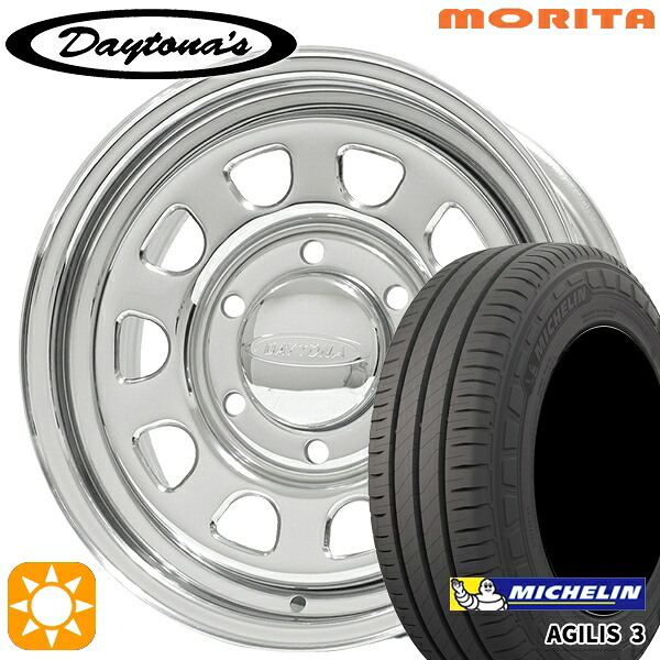 【取付対象】200系ハイエース 215/65R16C 109/107T ミシュラン アジリス3 MRT DAYTONA'S G2 デイトナズ クローム 16インチ 6.5J 6H139.7 サマータイヤホイールセット ｜エムオートギャラリー