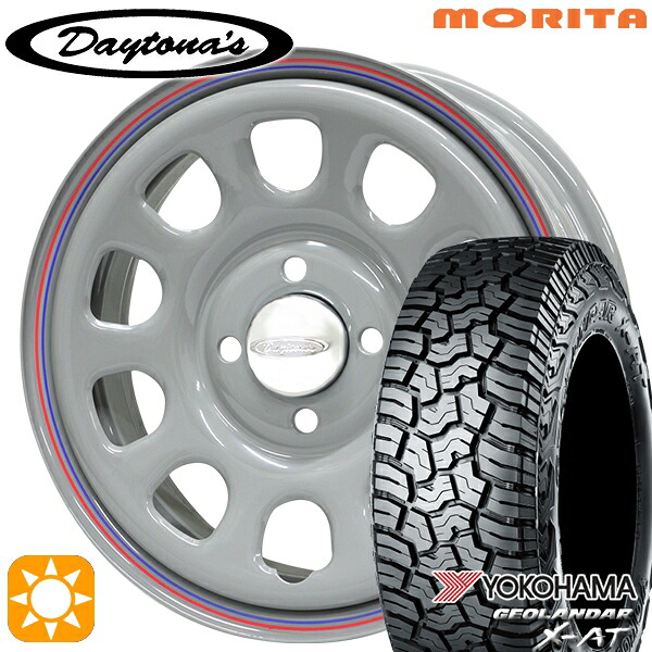 【取付対象】アゲトラ165/65R14 81/78Q ヨコハマ ジオランダーX-AT G016 MRT DAYTONA'S G2 デイトナズ グレー 14インチ 5.0J 4H100 サマータイヤホイールセット