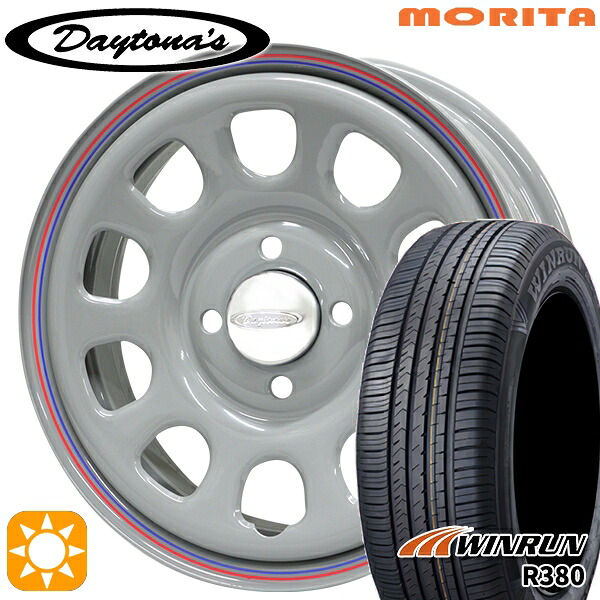 【取付対象】165/65R14 79T ウィンラン R380 MRT DAYTONA'S G2 デイトナズ グレー 14インチ 5.0J 4H100 サマータイヤホイールセット