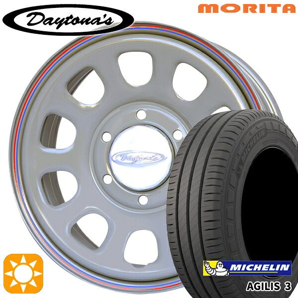 【取付対象】200系ハイエース 215/65R16C 109/107T ミシュラン アジリス3 MRT DAYTONA'S G2 デイトナズ グレー 16インチ 6.5J 6H139.7 サマータイヤホイールセット |エムオートギャラリー