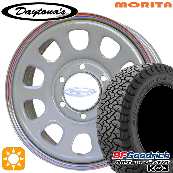 【取付対象】200系ハイエース 215/65R16 103/100S RBL BFグッドリッチ オールテレーン T/A KO3 MRT DAYTONA'S G2 デイトナズ グレー 16インチ 6.5J 6H139.7 サマータイヤホイールセット