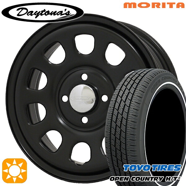 【取付対象】ハスラー ソリオ 165/60R15 77H トーヨー オープンカントリー H/T2 WR MRT DAYTONA'S G2 デイトナズ マットブラック 15インチ 5.0J 4H100 サマータイヤホイールセット ｜エムオートギャラリー