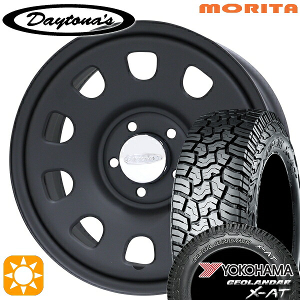 【取付対象】デリカD5 235/70R16 104/101Q OWL ヨコハマ ジオランダー X-AT G016 アウトラインホワイトレター MRT DAYTONA'S G2 デイトナズ マットブラック 16インチ 7.0J 5H114.3 サマータイヤホイールセット ｜エムオートギャラリー