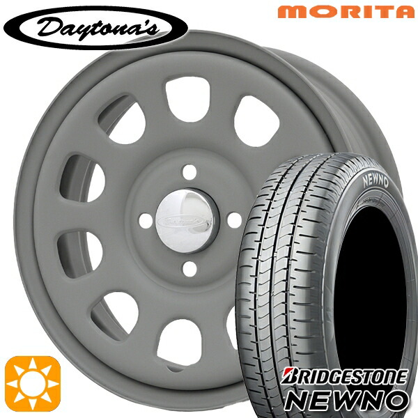 【取付対象】165/65R14 79S ブリヂストン ニューノ MRT DAYTONA'S G2 デイトナズ マットグレー 14インチ 5.0J 4H100 サマータイヤホイールセット