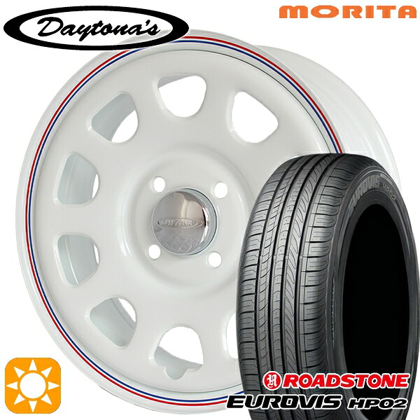 【取付対象】165/65R14 ネクセン ロードストーン ユーロビズ HP02 MRT DAYTONA'S G2 デイトナズ ホワイト 14インチ 5.0J 4H100 サマータイヤホイールセット |エムオートギャラリー