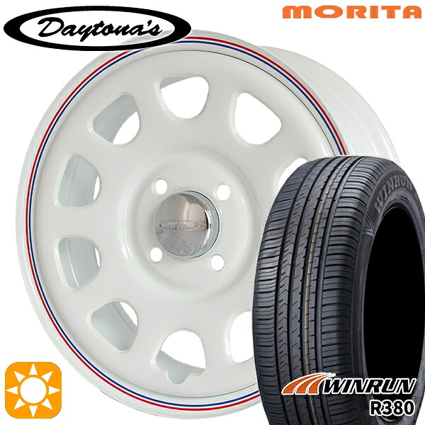 【取付対象】165/65R14 79T ウィンラン R380 MRT DAYTONA'S G2 デイトナズ ホワイト 14インチ 5.0J 4H100 サマータイヤホイールセット