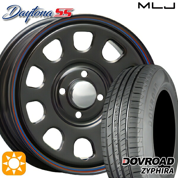【取付対象】エブリィワゴン 165/60R14 75H DOVROAD ザイファイラ MLJ デイトナ SS ブラック 14インチ 5.0J 4H100 サマータイヤホイールセット ｜エムオートギャラリー