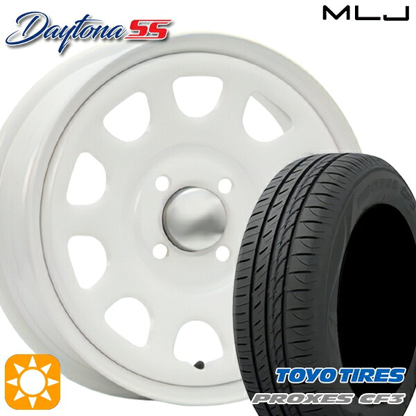 【取付対象】155/65R14 75H トーヨー プロクセス CF3 MLJ デイトナ SS オールホワイト 14インチ 5.0J 4H100 サマータイヤホイールセット |エムオートギャラリー
