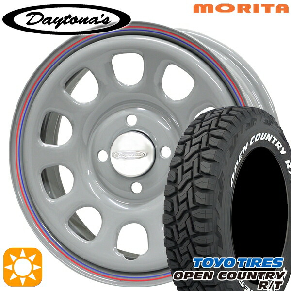 【取付対象】プロボックス 165/80R14 97/95N LT トーヨー オープンカントリー R/T ホワイトレター MRT DAYTONA'S デイトナズ グレー 14インチ 6.0J 4H100 サマータイヤホイールセット |エムオートギャラリー