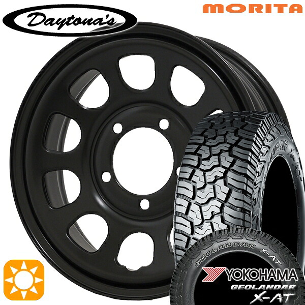 【取付対象】ジムニーシエラ ノマド 225/75R16 103/100Q ヨコハマ ジオランダー X-AT G016MRT DAYTONA'S デイトナズ マットブラック 16インチ 6.0J 5H139.7 サマータイヤホイールセット |エムオートギャラリー