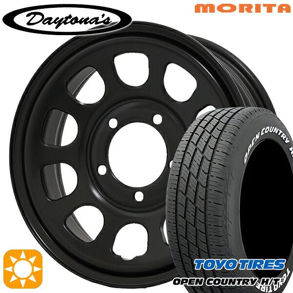 【取付対象】ジムニーシエラ ノマド 215/70R16 100H トーヨー オープンカントリー H/T2 WL MRT DAYTONA'S デイトナズ マットブラック 16インチ 6.5J 5H114.3 サマータイヤホイールセット