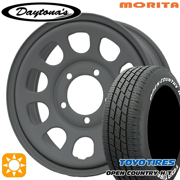 【取付対象】ジムニーシエラ ノマド 215/70R16 100H トーヨー オープンカントリー H/T2 WL MRT DAYTONA'S デイトナズ マットグレー 16インチ 6.5J 5H114.3 サマータイヤホイールセット