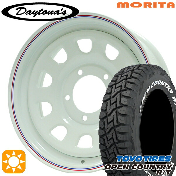【取付対象】ジムニーシエラ ノマド 185/85R16 105/103N LT トーヨー オープンカントリー R/T ホワイトレター MRT DAYTONA'S デイトナズ ホワイト 16インチ 6.0J 5H139.7 サマータイヤホイールセット