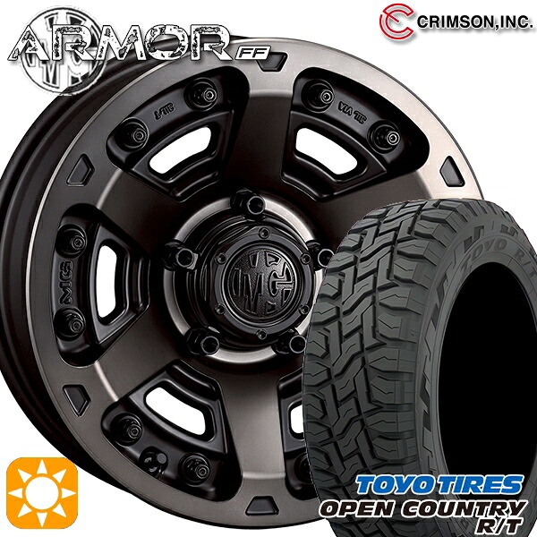 【取付対象】225/65R17 102Q トーヨー オープンカントリー R/T クリムソン MGアーマー MBC 17インチ 7.0J 5H114.3 サマータイヤホイールセット