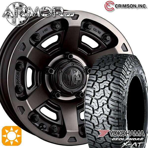 【取付対象】ジムニー 215/70R16 100/97Q ヨコハマ ジオランダー X-AT G016 クリムソン MGアーマー MBC 16インチ 5.5J 5H139.7 サマータイヤホイールセット ｜エムオートギャラリー