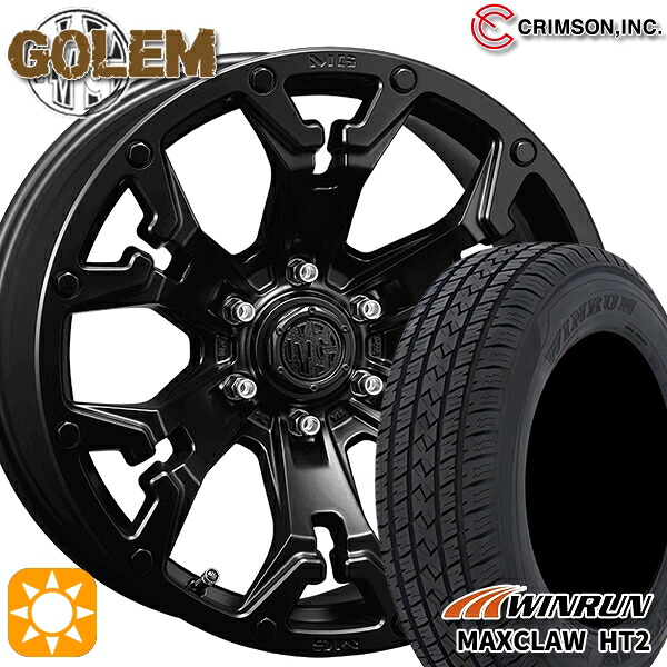 【取付対象】265/65R17 112T ウィンラン マックスクロウ H/T2 クリムソン MG ゴーレム マットブラック 17インチ 8.0J 6H139.7 サマータイヤホイールセット ｜エムオートギャラリー