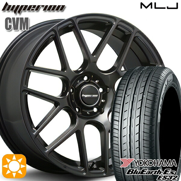 【取付対象】アルファード ヴェルファイア 245/40R19 94W ヨコハマ ブルーアース ES32 MLJ ハイペリオン CVM ハーフグロスブラック 19インチ 8.5J 5H114.3 サマータイヤホイールセット |エムオートギャラリー