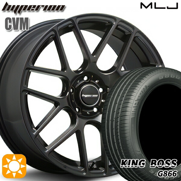 【取付対象】アルファード ヴェルファイア 245/40R19 98W XL キングボス G866 MLJ ハイペリオン CVM ハーフグロスブラック 19インチ 8.5J 5H114.3 サマータイヤホイールセット ｜エムオートギャラリー