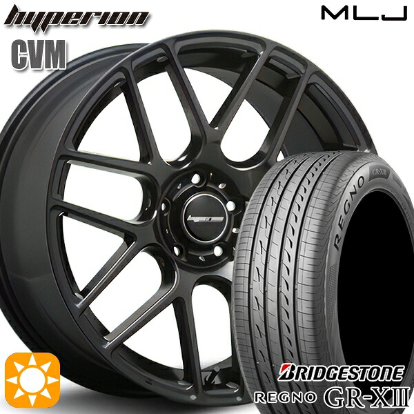 【取付対象】ハリアー アウトランダー 245/45R19 102W XL ブリヂストン レグノ GR-X3 MLJ ハイペリオン CVM ハーフグロスブラック 19インチ 8.5J 5H114.3 サマータイヤホイールセット |エムオートギャラリー