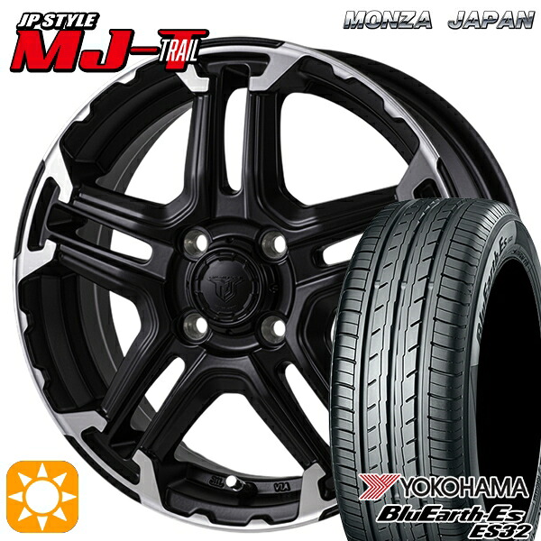 【取付対象】フィット アクア 185/60R15 84H ヨコハマ ブルーアース ES32 モンツァ JPスタイル MJ-T MJトレイル 15インチ 5.5J 4H100 +43 サマータイヤホイールセット |エムオートギャラリー