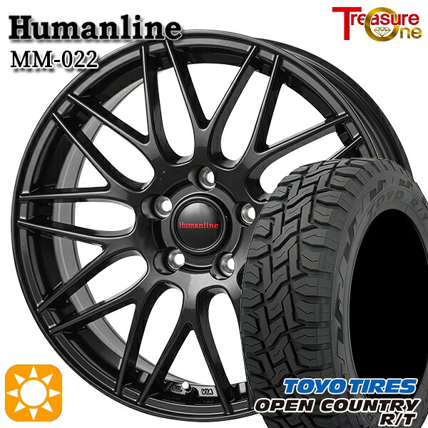【取付対象】デリカD5 215/70R16 100Q トーヨー オープンカントリー R/T トレジャーワン ヒューマンライン MM022 ブラック 16インチ 6.5J 5H114.3 サマータイヤホイールセット ｜エムオートギャラリー 55,330円