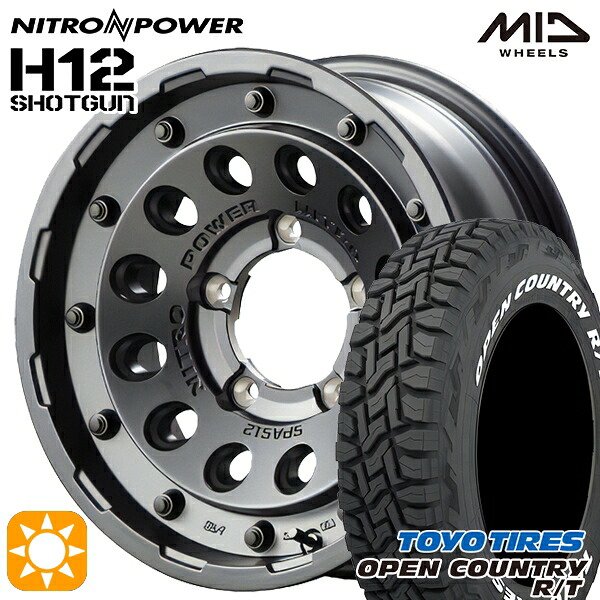 【取付対象】185/85R16 105/103N LT トーヨー オープンカントリー R/T MID ナイトロパワー H12ショットガン バレルブラック 16インチ 6.0J 5H139.7 サマータイヤホイールセット ｜エムオートギャラリー