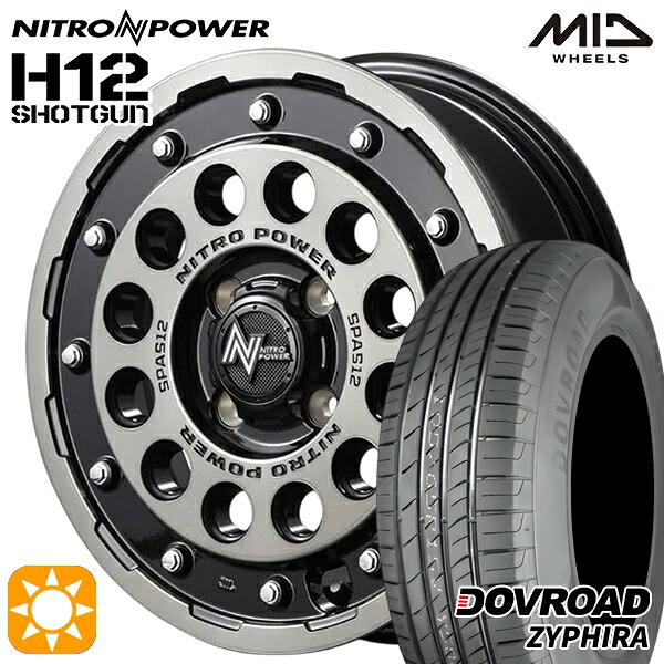 【取付対象】155/65R14 75T DOVROAD ザイファイラ MID ナイトロパワー H12ショットガン ブラッククリア/マシニング 14インチ 4.5J 4H100 サマータイヤホイールセット |エムオートギャラリー