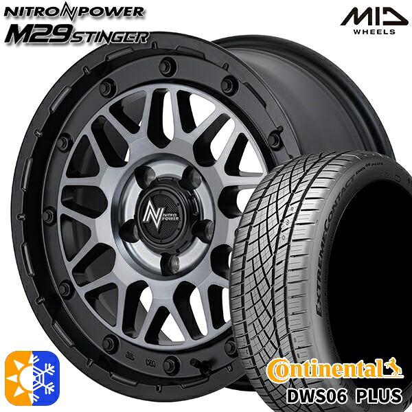 205/50R17 93W XL コンチネンタル DWS06+ MID ナイトロパワー M29 スティンガー セミグロスブラッククリア 17インチ 7.0J 5H114.3 オールシーズンタイヤホイールセット |エムオートギャラリー