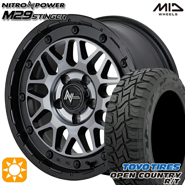 【取付対象】225/60R17 99Q トーヨー オープンカントリー R/T MID ナイトロパワー M29 スティンガー セミグロスブラッククリア 17インチ 7.0J 5H114.3 サマータイヤホイールセット ｜エムオートギャラリー
