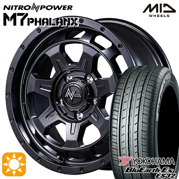 【取付対象】C-HR カローラクロス 215/60R17 96H ヨコハマ ブルーアース ES32 MID ナイトロパワー M7ファランクス BBK 17インチ 7.0J 5H114.3+42 サマータイヤホイールセット |エムオートギャラリー