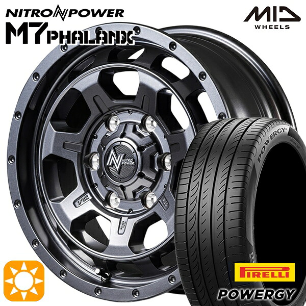 【取付対象】200系ハイエース 215/60R17 96V ピレリ パワジー MID ナイトロパワー M7ファランクス BBK 17インチ 6.5J 6H139.7+38 サマータイヤホイールセット