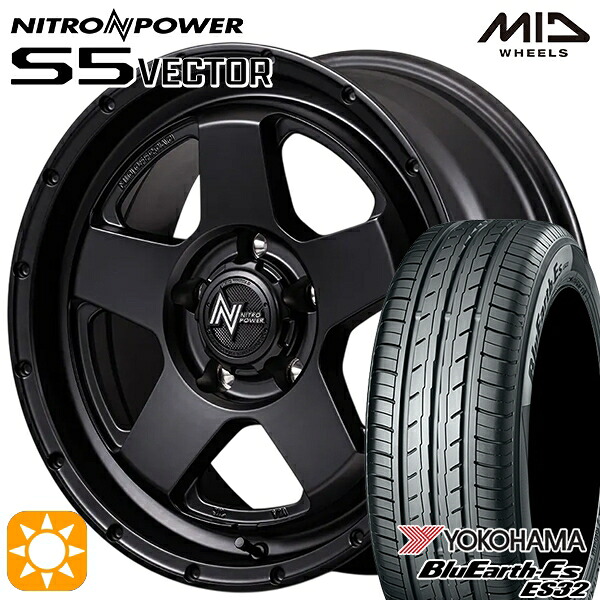 【取付対象】ヤリスクロス 215/60R16 95H ヨコハマ ブルーアース ES32 MID ナイトロパワー S5ベクター BBK 16インチ 7.0J 5H114.3 サマータイヤホイールセット |エムオートギャラリー
