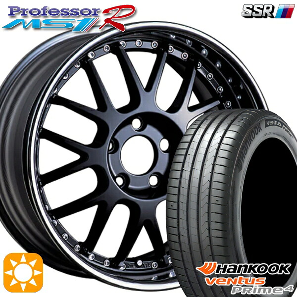 【取付対象】185/55R16 83H ハンコック veNtus PRime4 K135 SSR プロフェッサー MS1R フラットブラック 16インチ 6.0J 4H100 サマータイヤホイールセット