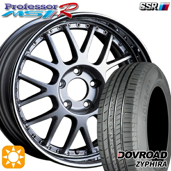 【取付対象】アクア クロスビー 185/55R16 83V DOVROAD ザイファイラ SSR プロフェッサー MS1R シルバー 16インチ 6.0J 4H100 サマータイヤホイールセット |エムオートギャラリー