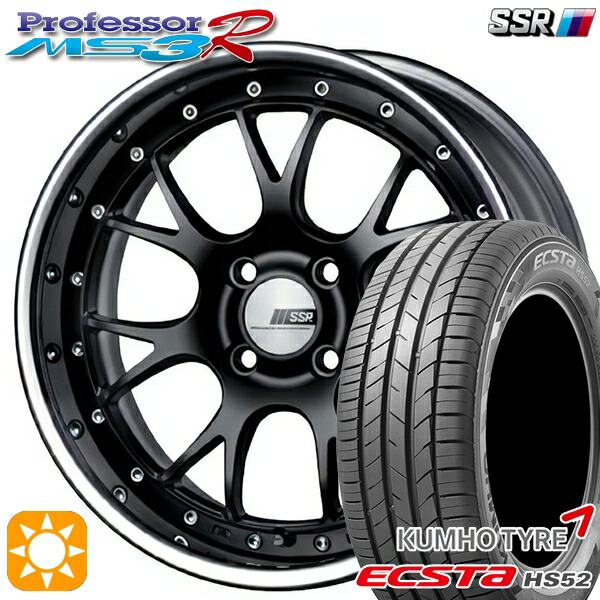 【取付対象】195/50R16 88V XL クムホ エクスタ HS52 SSR プロフェッサー MS3R フラットブラック 16インチ 6.0J 4H100 サマータイヤホイールセット 125,000円