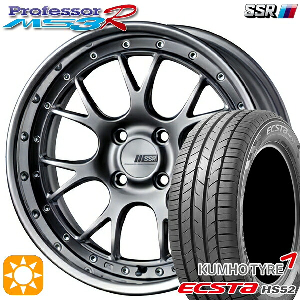 【取付対象】185/55R16 83V クムホ エクスタ HS52 SSR プロフェッサー MS3R チタンシルバー 16インチ 6.0J 4H100 サマータイヤホイールセット |エムオートギャラリー